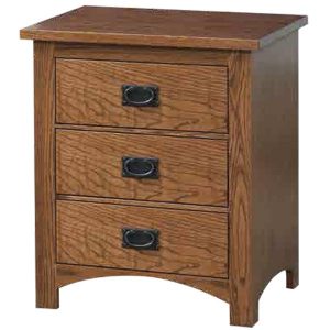 Siesta Mission 3 Drawer Nightstand TR306