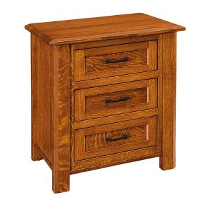 Hudson 3 Drawer Nightstand
