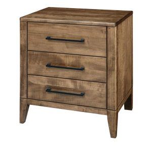 Sandalwood 3 Drawer Nightstand