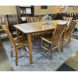 IN-STOCK - Gallery Counter Height Leg Table & 6 Bayfield Barstools