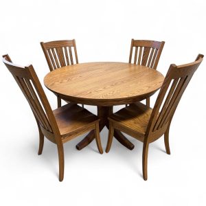 IN-STOCK - Bersina Pedestal Table & 5 Madison Side Chairs