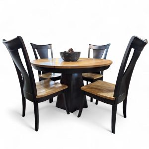 IN-STOCK - Brogan Pedestal Table & 4 Wellsburg Side Chairs