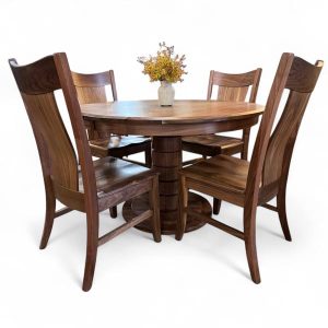 IN-STOCK - Liam Pedestal Table & 6 Ellington Side Chairs