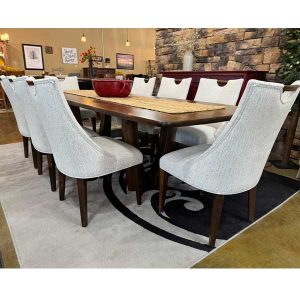 IN-STOCK - Westal Trestle Table & 8 Westal Side Chairs